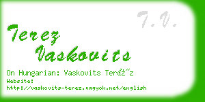 terez vaskovits business card